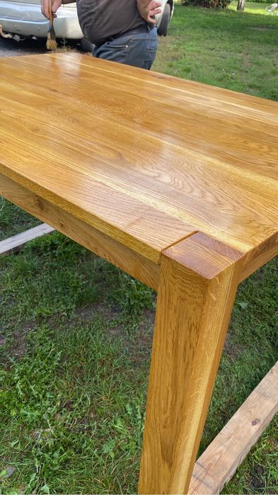 Stół dębowy prostokątny 140x90 cm salonu jadalni lite drewno wosk