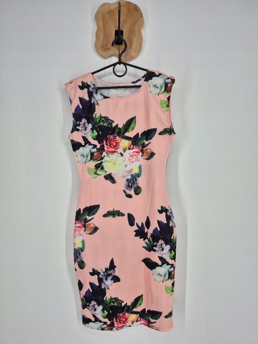Sukienka prosta w kwiaty Beauty Fashion M/L 38/40