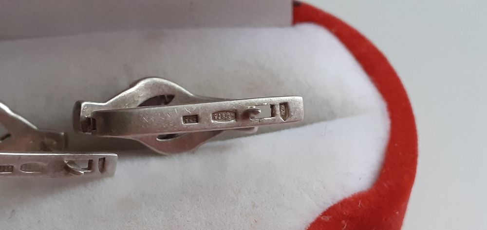 серьги 875 проба 375 проба серебро в позолоте