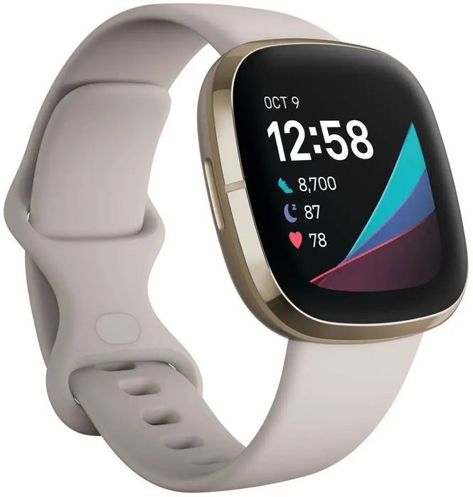 uszkodzony smartwatch fitbit beżowy bluetooth