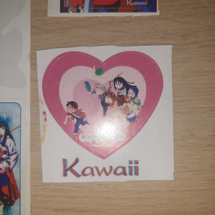 Stare naklejki anime z gazetki Kawaii