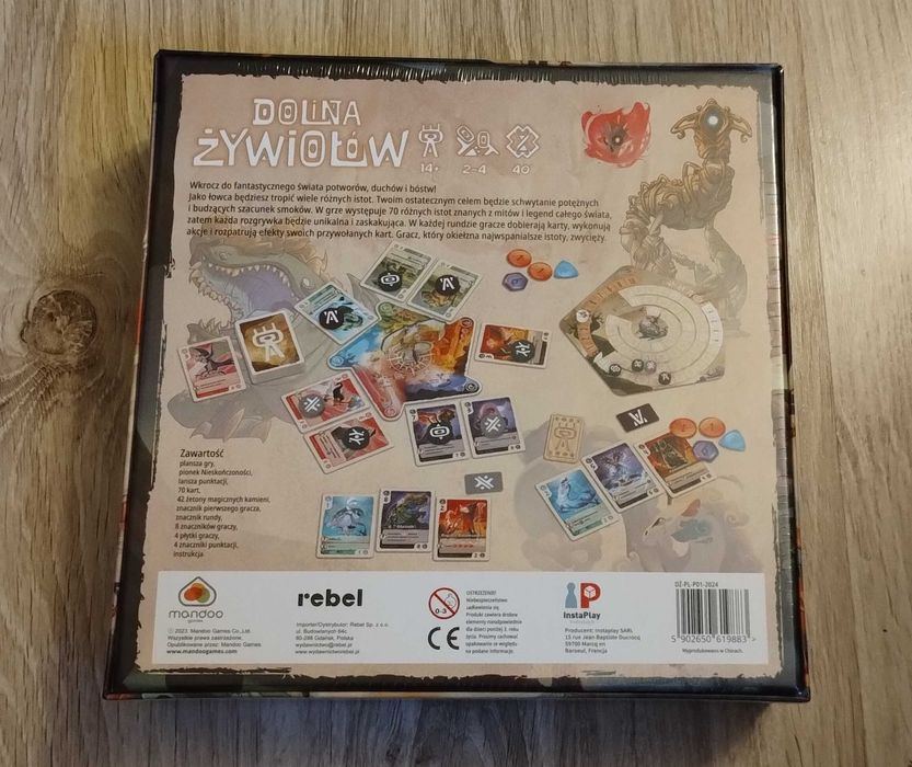 Dolina żywiołów, gra planszowa, nowa, w folii