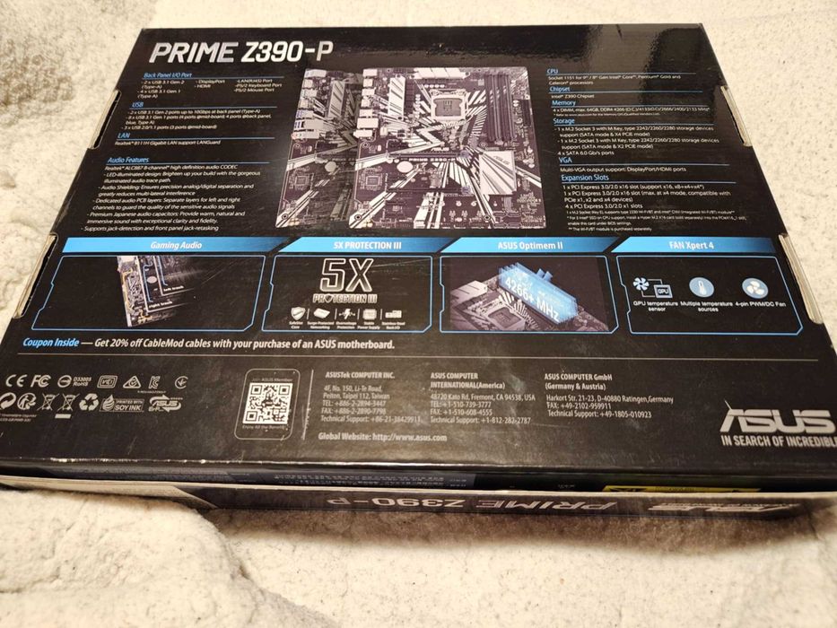 ASUS Prime Z390-P – Motherboard ATX com caixa original64740751720066121