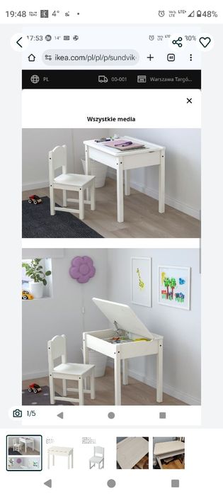 Biurko i krzesełko dla małego dziecka