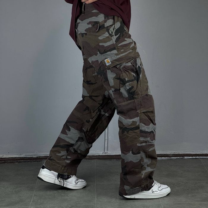 Vintage 90s Carhartt Cargo кархартт карго штаны брюки треккинговые трейловые штани тактичні гірські горные тактические військові камуфляж трекінгові
