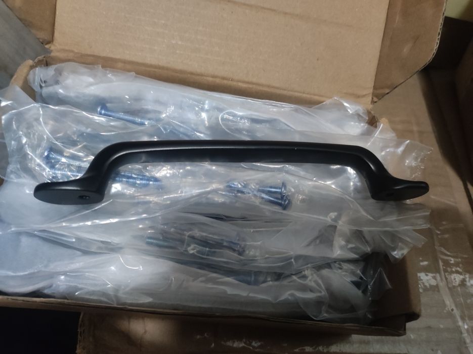 Lote de 10 puxadores preto fosco