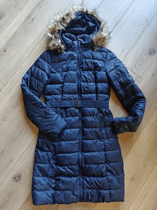 Rozm.36/S NOWY płaszcz zimowy granatowy taliowany Esmara