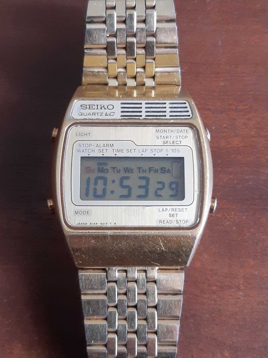 Relógio Seiko LCD ouro 14k (Japão) 1978