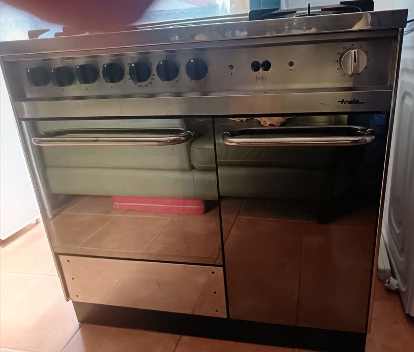 Fogão inox 4 bocas gás e 2 eletricas Tróia