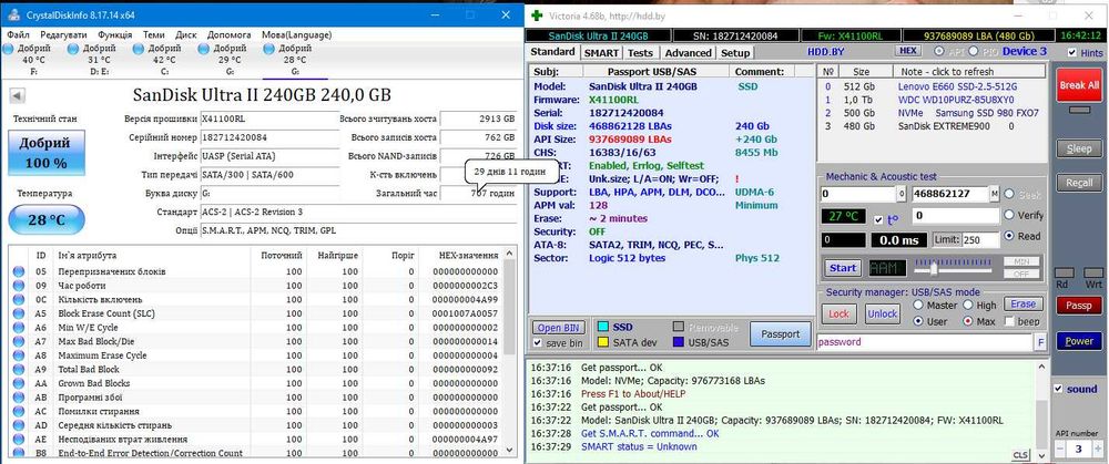 Зовнішній SSD накопичувач SANDISK USB 3.1 Extreme 900 480GB