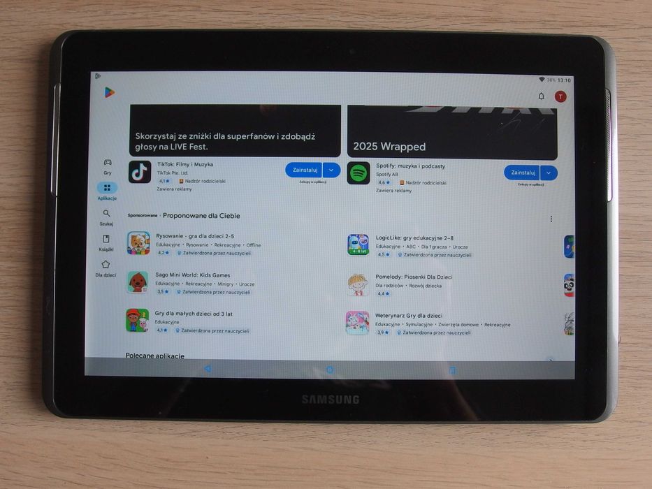 YouTube Kids TABLET 10" Samsung Galaxy Tab2 GT-P5110 Android 7.1