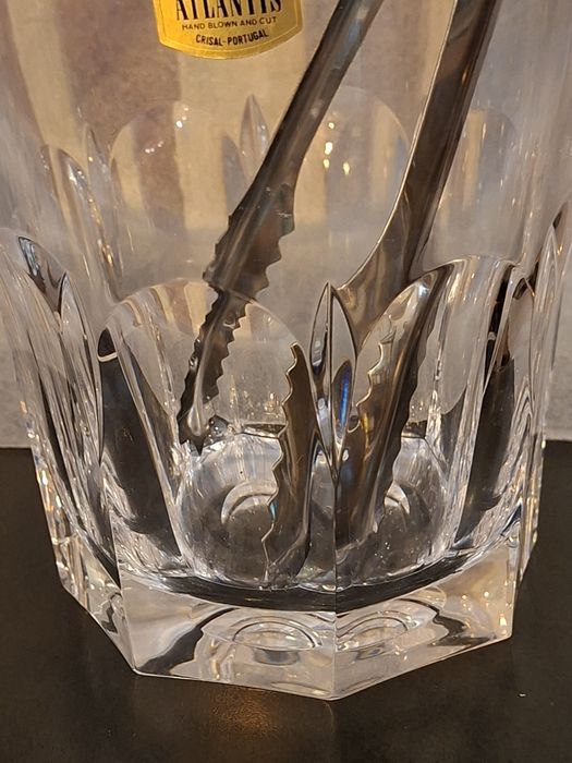 Balde de gelo em vidro de cristal da fabrica Atlantis grupo vista alegre