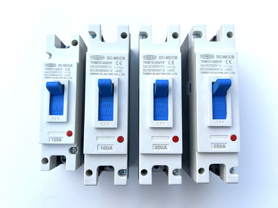 Автоматический выключатель Tomzn TOM7Z 125/160/200/250A DC PV 1P