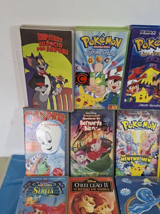 Cassetes desenhos animados Pokemon e outros