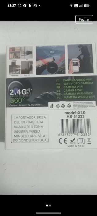 Câmara de video vigilância sem fios