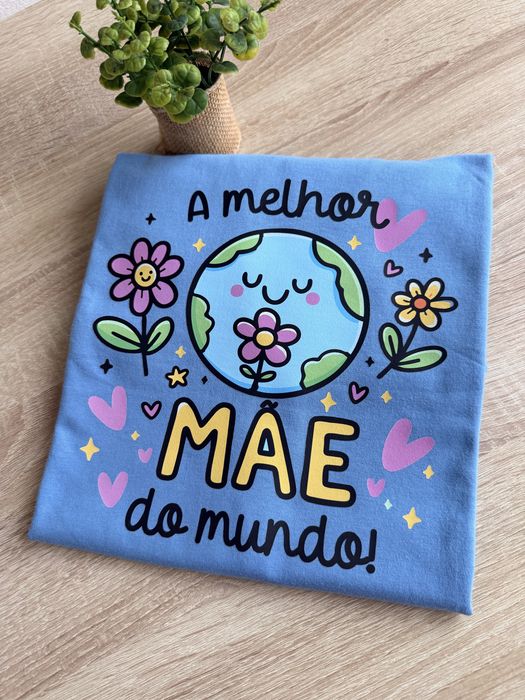 T-shirt  mãe  celeste