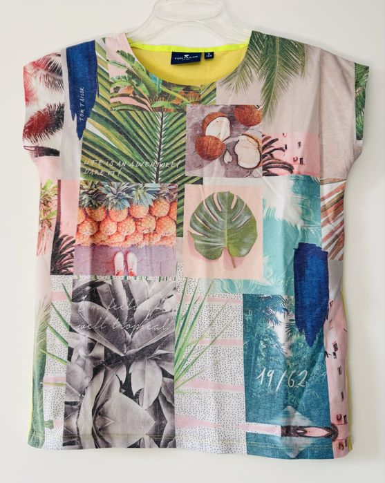 wakacyjny T-shirt dla dziewczynki Tom Tailor r. 140