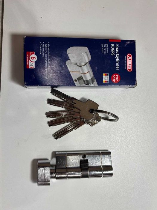 Циліндр Abus KD6PS 35x35 ключ-вороток 70 мм матовий нікель