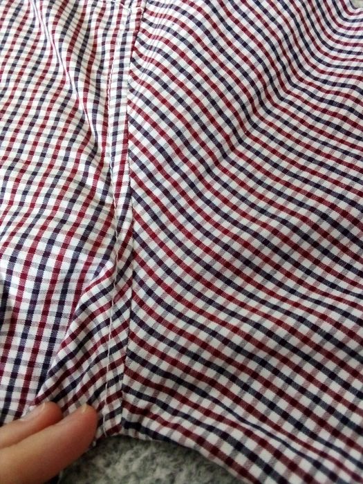 Męska koszula w krateczkę łaty na łokciach House roz. L regular fit