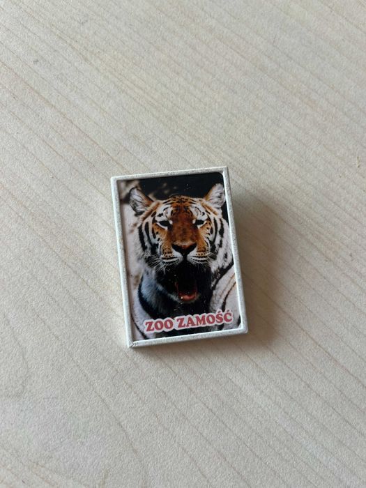 Przypinka Zamość ZOO z tygrysem / tygrys / pamiątka / suwenir