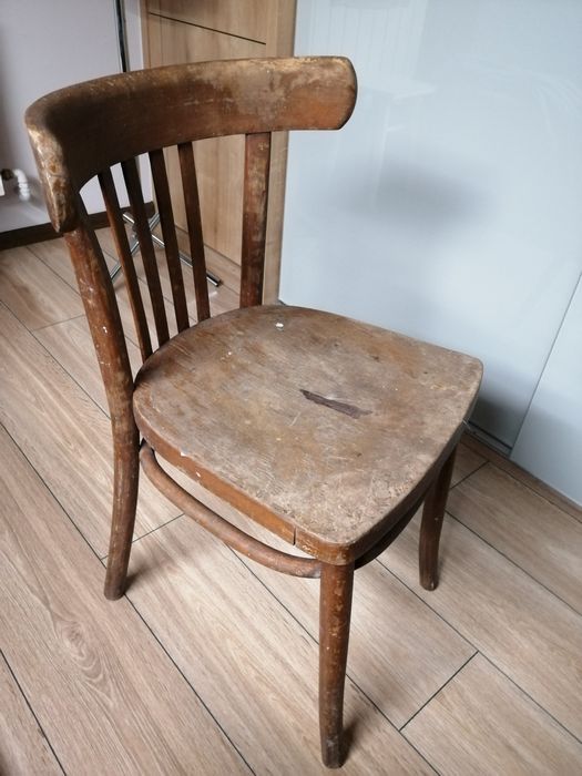 Krzesło stare drewniane gięte antyk