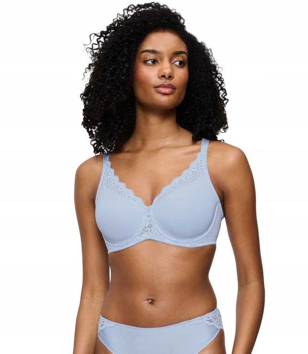 Biustonosz TRIUMPH niebieski minimizer Amourette W01 rozmiar 75D