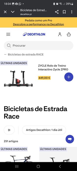 Rolo de treino interativo zycle Zpro