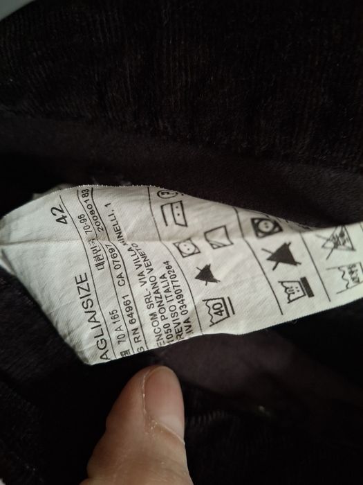 Sztruksy brązowe rurki Benetton xs s