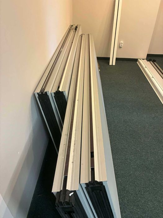 Ściana przesuwna szara 370 cm (4 panele 90x260cm)