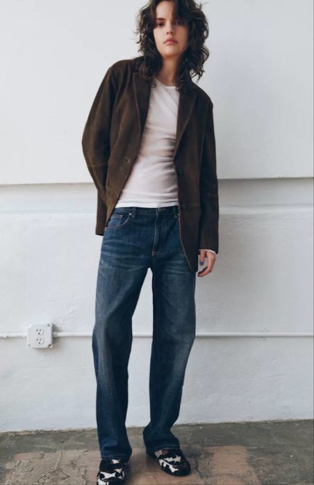 Замшевий піджак замшева куртка  Zara Limited ed