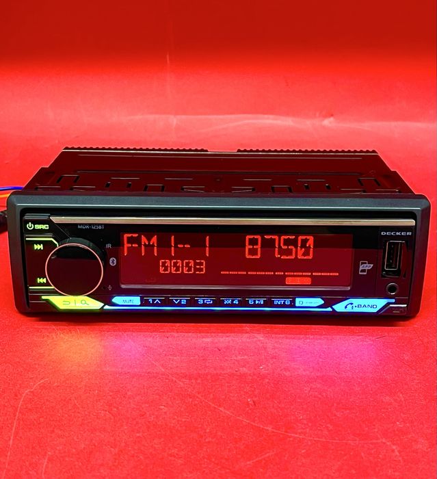 Магнітола 1-дін Decker MDR-125 BT | DSP/Bluetooth |4×50Вт Процесорна