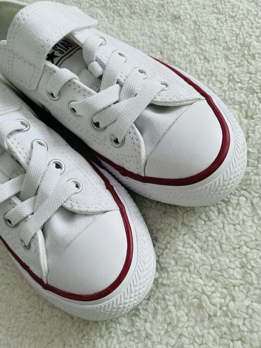 Trampki Converse białe sportowe półbuty na rzepy sneakersy tenisówki