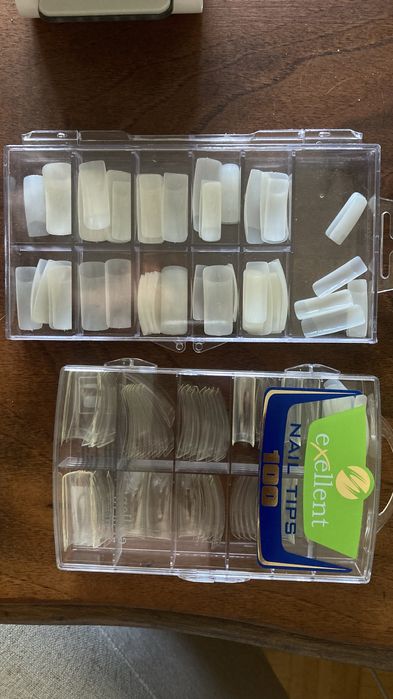 NAIL TIPS EXELLENT  przezroczyste i mleczne