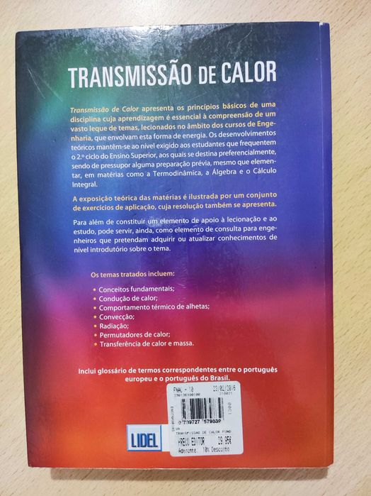 Livro Transmissão de Calor - Rui Figueiredo LIDEL