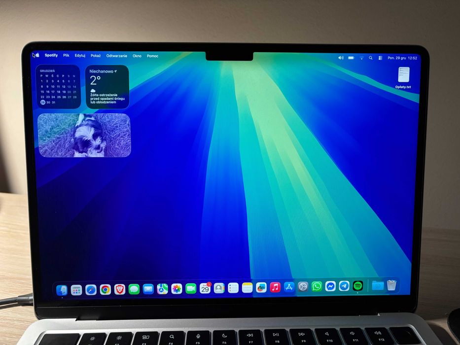 Apple MacBook Air M3/16GB/256/Mac OS Srebrny 10R GPU