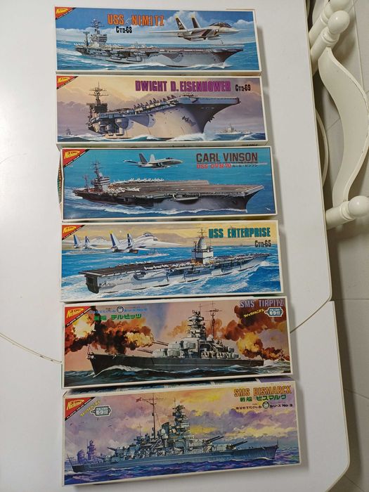 Porta-aviões EUA e navios Alemães da 2ª guerra mundial 6 unidades