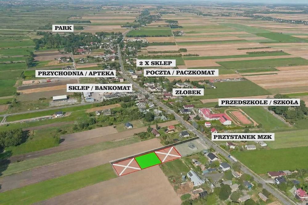 Działka budowlana 1200 m² – Sitno | 8 km od Zamościa