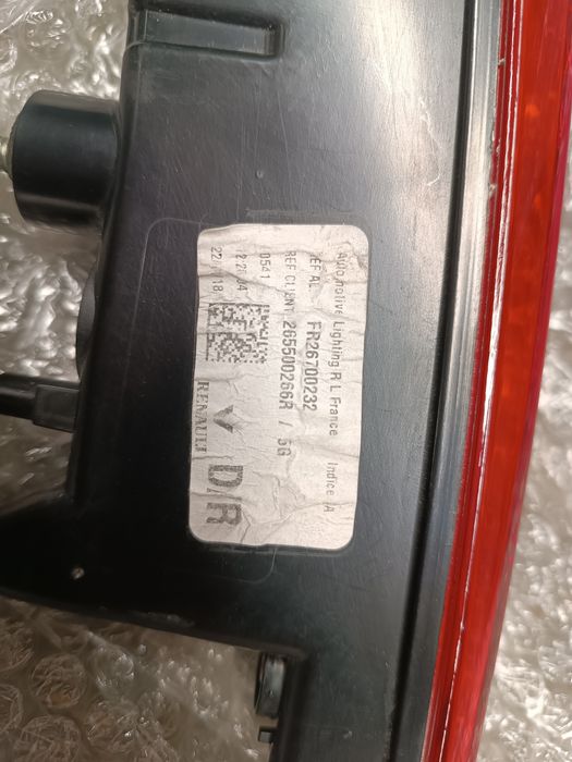 Farol traseiro direito Megane 2016