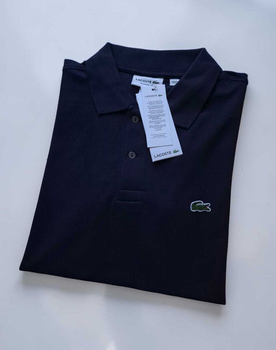 Lacoste 100% Bawełna S M L XL XXL Granatowy Męski Polo