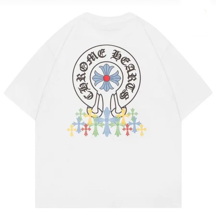 Футболки унисекс Chrome Hearts Logo Хит лета хром хартс черные белые