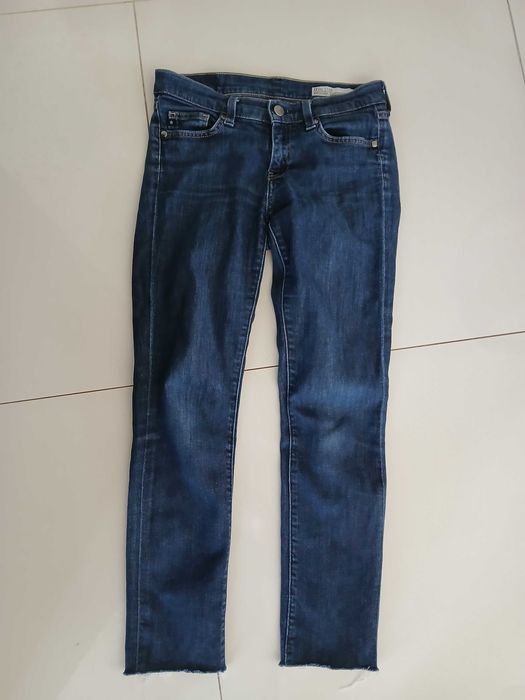 Big Star jeansy rurki 26 xs 34 granatowe spodnie petite