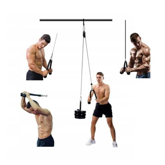 Wyciąg górny dolny zestaw domowy do ćwiczeń 110 kg LU