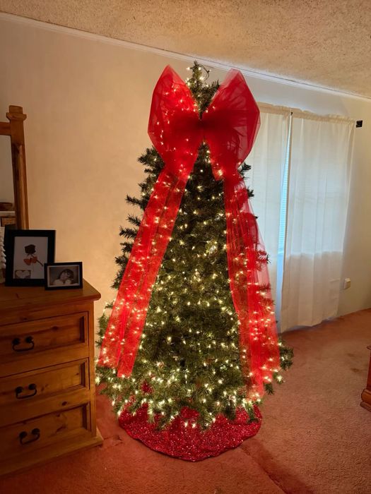 Бант з фатину, бант на ялинку, бант на двері, бант декор, бант з тюлі