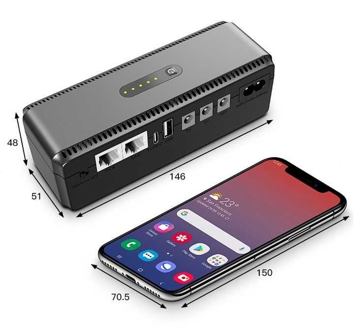 Джерело Безперебійного Живлення Smart UPS для WiFi роутера 10400mAh