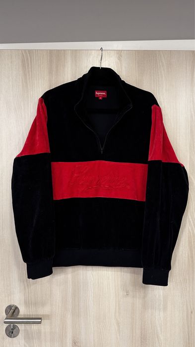 Оригінальна велюрова кофта Supreme розмір М