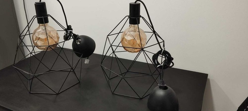 2 Candeeiros IKEA BRUNSTA + Lâmpadas Filamento