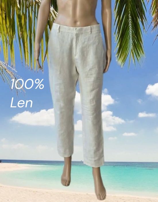 H&M premium 100%Lniane spodnie uniseks M/XXL