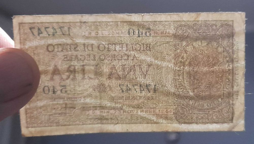 banknot Italia 1944 bezcyrkulacyjny oryginał