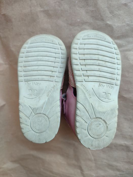 Skórzane sandałki handmade Emel roz. 22