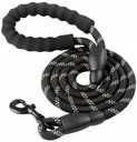 Smycz linka treningowa odblaskowa 1,5 m CZARNA